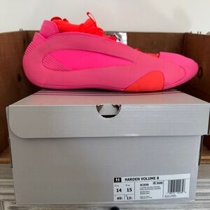 Men’s Adidas Harden Vol. 8 Athletic Basketball Shoes Sneakers Sz 14 Pink Orange